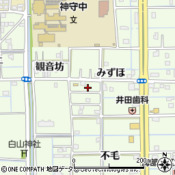 愛知県津島市莪原町みずほ60周辺の地図