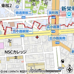 名鉄協商新栄駐車場周辺の地図