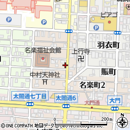 愛知県名古屋市中村区名楽町4丁目24周辺の地図
