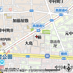 愛知県名古屋市中村区中村町楠31周辺の地図