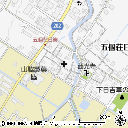 滋賀県東近江市五個荘日吉町352周辺の地図