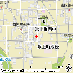 兵庫県丹波市氷上町西中292周辺の地図