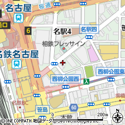 麻雀琥珀 名駅店周辺の地図