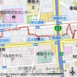 ユニゾイン名古屋栄東周辺の地図