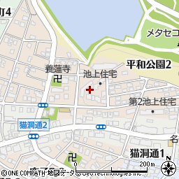 愛知県名古屋市千種区池上町周辺の地図