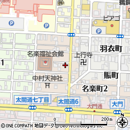 愛知県名古屋市中村区名楽町4丁目17周辺の地図