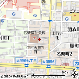 愛知県名古屋市中村区名楽町4丁目周辺の地図