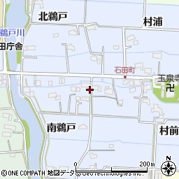 愛知県愛西市石田町南鵜戸50周辺の地図