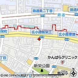 ファミリーマート名古屋新栄二丁目店周辺の地図