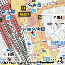 名古屋鉄道株式会社名鉄名古屋駅サービスセンター周辺の地図