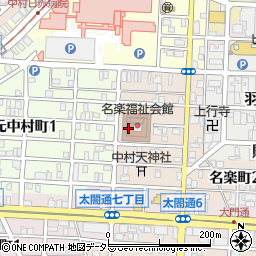 愛知県名古屋市中村区名楽町4丁目7周辺の地図