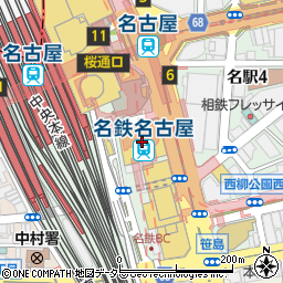株式会社名鉄百貨店　本館レストラン・カフェキハチカフェ周辺の地図