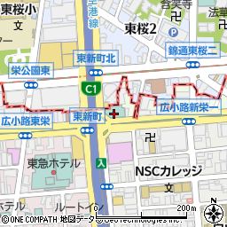 ホテルマイステイズ名古屋栄周辺の地図