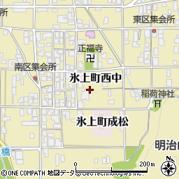 兵庫県丹波市氷上町西中周辺の地図