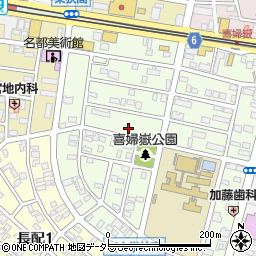 愛知県長久手市喜婦嶽1713周辺の地図