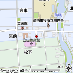 立田図書館(体育館)周辺の地図