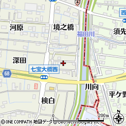 愛知県あま市七宝町桂（下り戸）周辺の地図