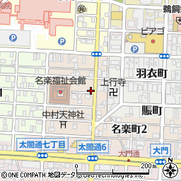 愛知県名古屋市中村区名楽町4丁目13周辺の地図