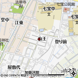 愛知県あま市七宝町川部（山王）周辺の地図