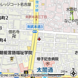 愛知県名古屋市中村区竹橋町38周辺の地図