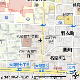 愛知県名古屋市中村区名楽町4丁目14周辺の地図