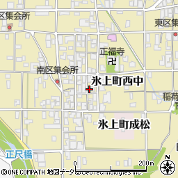 兵庫県丹波市氷上町西中290周辺の地図