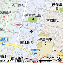 愛知県津島市南本町5丁目61周辺の地図