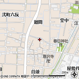 愛知県あま市七宝町下田廻間周辺の地図
