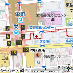 名古屋栄ビルディング周辺の地図