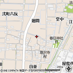 愛知県あま市七宝町下田（廻間）周辺の地図
