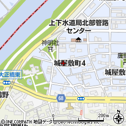 愛知県名古屋市中村区城屋敷町4丁目21周辺の地図
