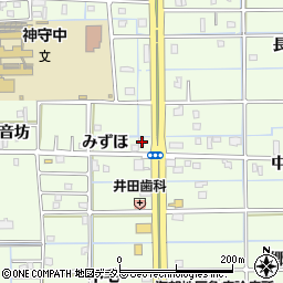 愛知県津島市莪原町みずほ37周辺の地図