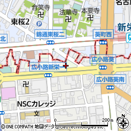 オオギヤと宇奈とと 新栄店周辺の地図