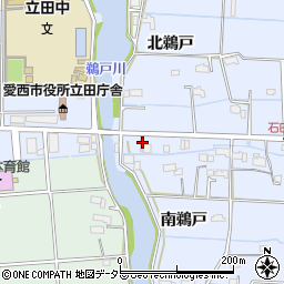 愛知県愛西市石田町南鵜戸56周辺の地図