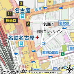 尾張 三ぶん 名古屋ミッドランドスクエア店周辺の地図