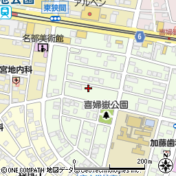 愛知県長久手市喜婦嶽1704周辺の地図