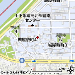 愛知県名古屋市中村区城屋敷町4丁目25周辺の地図