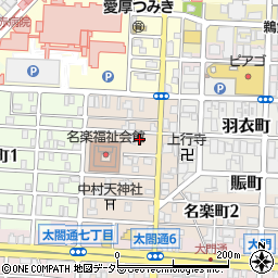 愛知県名古屋市中村区名楽町4丁目4周辺の地図