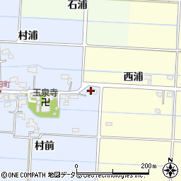愛知県愛西市石田町村前周辺の地図