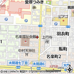 愛知県名古屋市中村区名楽町4丁目3周辺の地図