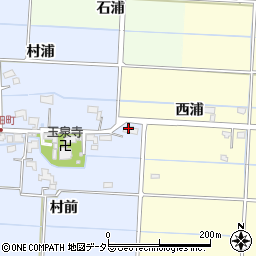 愛知県愛西市石田町（村前）周辺の地図