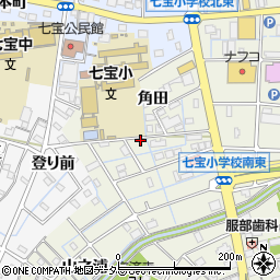 愛知県あま市七宝町桂角田周辺の地図