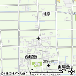 愛知県津島市莪原町西屋敷16周辺の地図