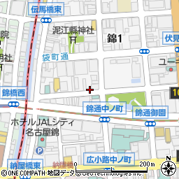 名鉄協商錦１丁目村上駐車場周辺の地図