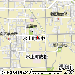 兵庫県丹波市氷上町西中165周辺の地図