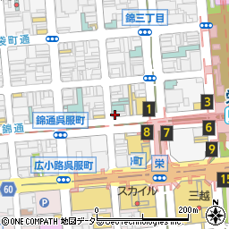 麺家八の角 錦本店周辺の地図