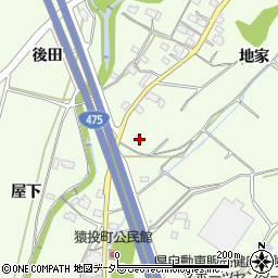 愛知県豊田市猿投町地家97-14周辺の地図