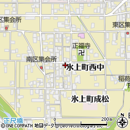 兵庫県丹波市氷上町西中288周辺の地図