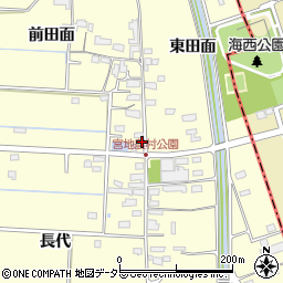 愛知県愛西市宮地町前田面23周辺の地図