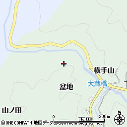 愛知県豊田市大蔵町（盆地）周辺の地図